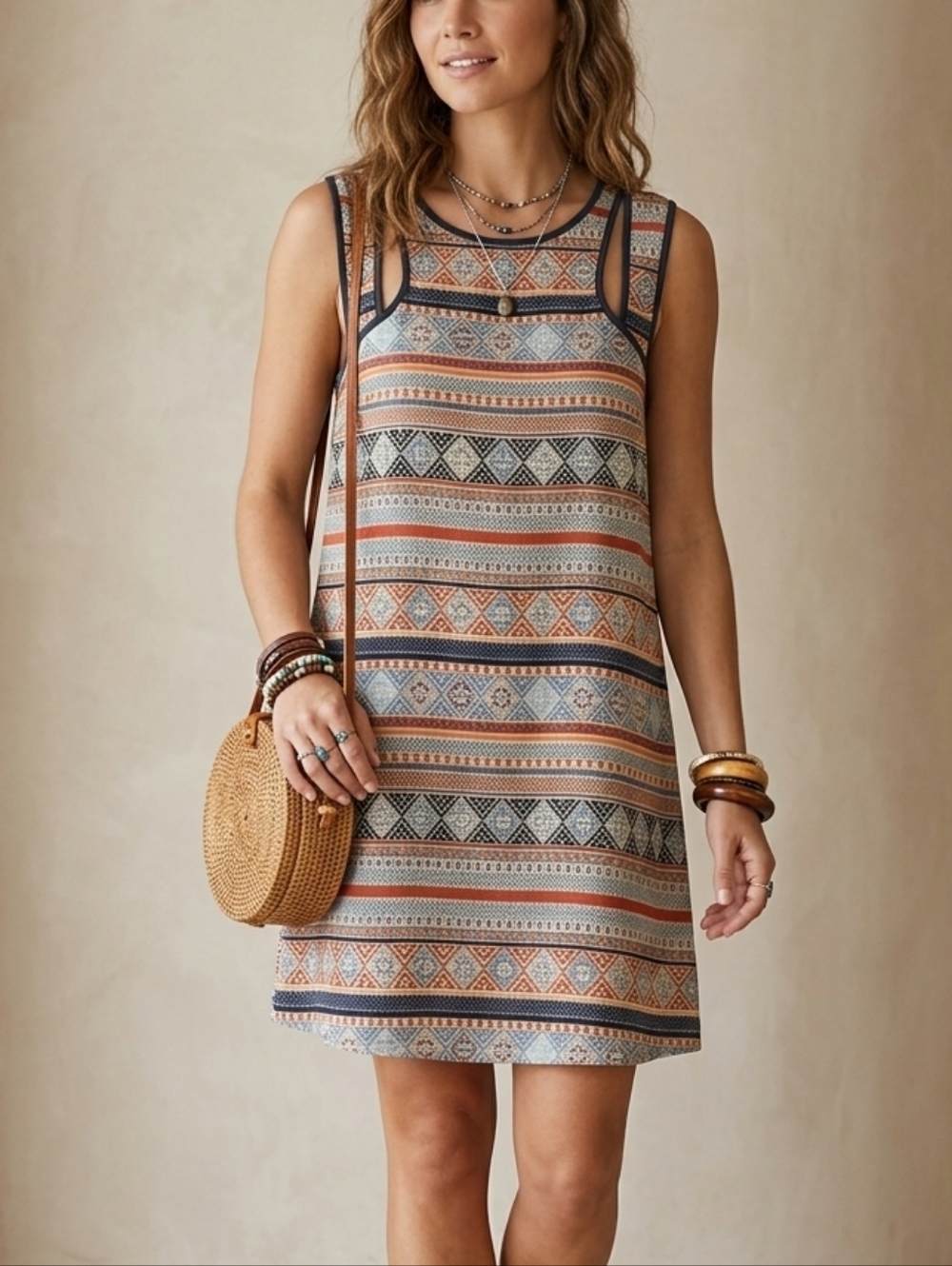 Skies Are Blue Sleeveless Lightweight Mini Spring Dress Size Small